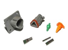 Deutsch DT 2 3 4 6 8 12 Pin Genuine Flange Connector Kit 14-16AWG Solid Contacts