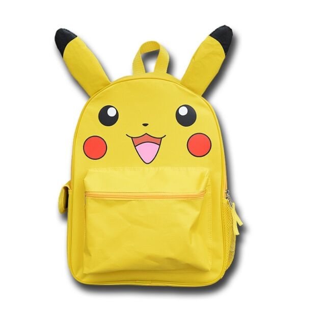 UK Unisex 16/" Pokemon Pikachu Bag Large School Backpack with Ear Book Rucksack