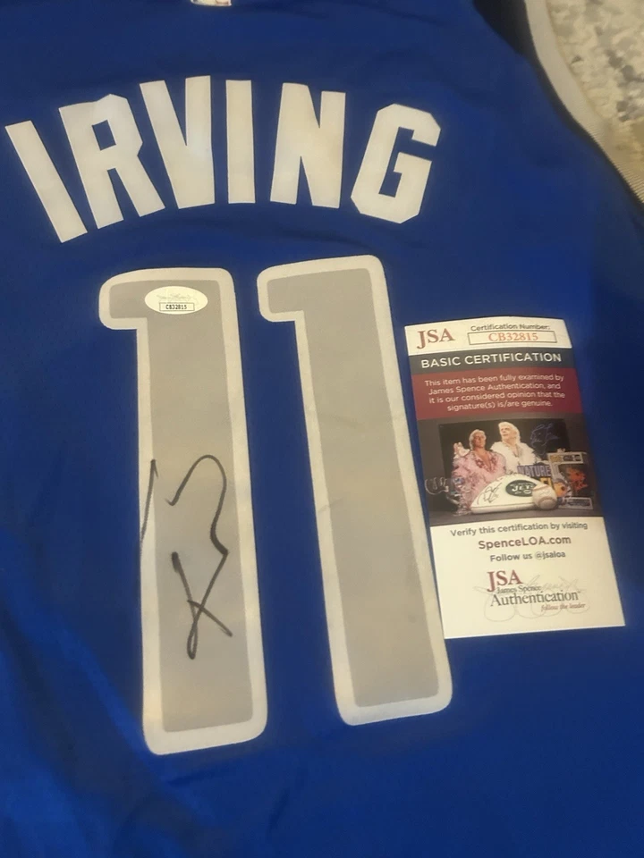 Camiseta firmada por Kyrie Irving certificado de autenticidad JSA auténtica automática Dallas Mavericks NBA Foto 2 de 3