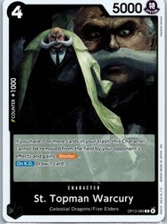 St. Topman Warcury OP13-089 Foil Rare One Piece Card Game