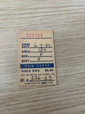 George Brett 100th Stolen Base/80th Home Run Ticket 06/04/1980 Royals