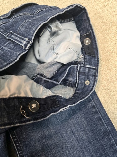 Lot 2 Wonder Nation Jeans 12 Unisex Straight Youth Blue Denim Elastic Waist - Picture 10 of 24