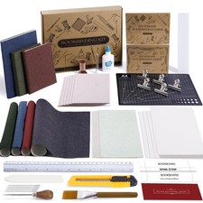 145Pcs Book Binding Kits for Beginners,Complete Bookbinding Kit Tools Materia...