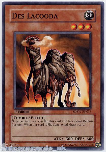 SDZW-EN013 Des Lacooda 1st Edition Mint YuGiOh Card