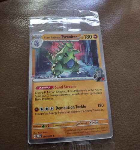 Pokemon Center Exclusive Team Rocket’s Tyranitar 96/182 Promo