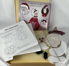 Mrs Claus Studio One Art Glass Pre Cut Stained Glass Kit Christmas DIY Unused
