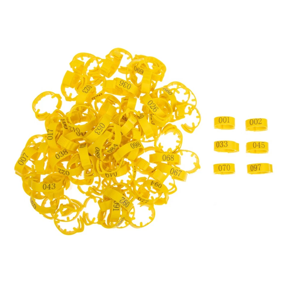  100 Pcs Bague Poule Anneaux De Jambe Volaille Bandes Jambes D'oiseau - Photo 3/4