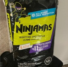 Ninjamas Nighttime Bedwetting Underwear Boys Size S/M 11ct