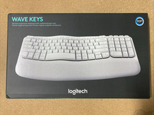 Logitech Wave Keys Wireless Ergonomic Keyboard. White. MR