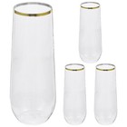  4 Pcs Catering Supplies Clear Party Cups Unbreakable Juice Glasses