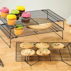 Baking Cooling Rack Set of 3 Kitchen Countertop Stand Stackable 3 Tier Rack