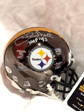 Chuck Noll Signed Chrome Super Bowl mini helmet Pittsburgh Steelers JSA COA