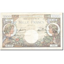 [#267568] Banknote, France, 1000 Francs, 1940, 1941-02-06, EF, Fayette:39.4, KM: