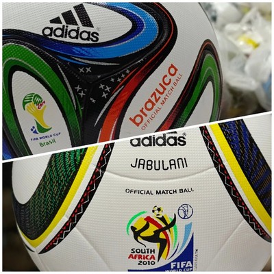 Adidas Brazuca 14 & Jabulani 10 FIFA World Cup Official Match Soccer Ball Size 5
