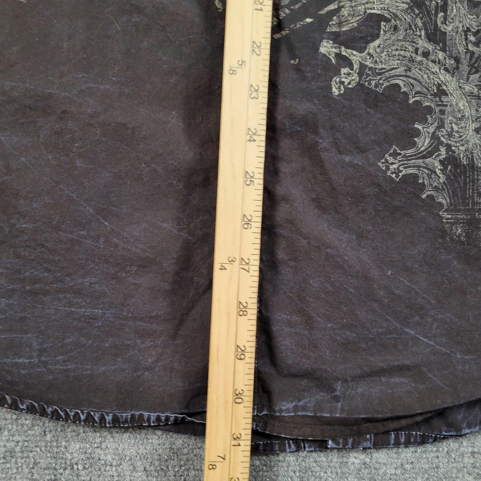 Brad Butter Shirt Mens 2XL Black Short Sleeve Button Up Graphic Gothic Made USA - Image 4 of 4