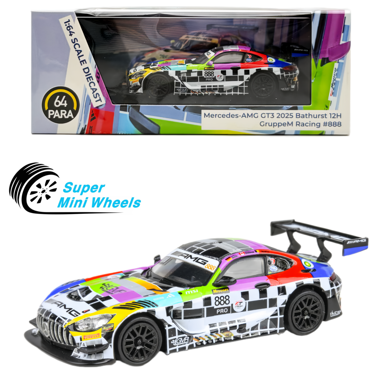 PARA64 Mercedes-AMG GT3 2025 Bathurst 12H GruppeM Racing #888 1:64