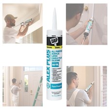 DAP ALEX PLUS Acrylic Latex Caulk with Silicone White Interior Exterior Sealant