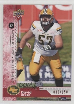 2018 Upper Deck CFL Red 35/150 David Beard #16 n1u