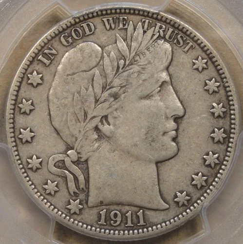 1911-D Barber Half Dollar 50c PCGS Certified VF30