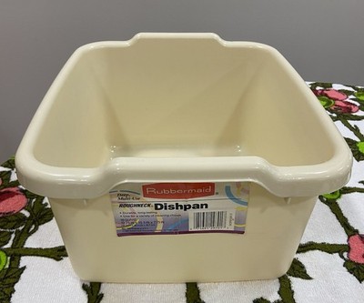 Vtg Rubbermaid Roughneck 16 Qt. Deep Dishpan 2970 NOS Original Tag 1993 Almond
