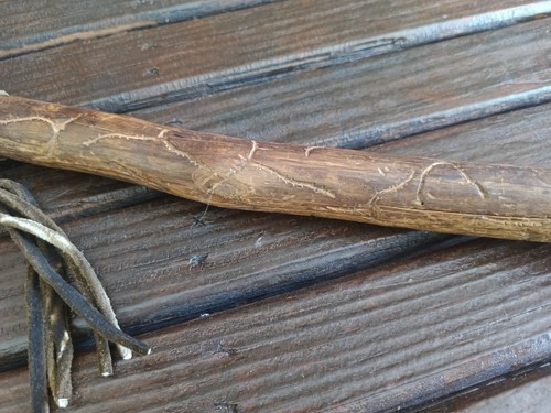 Vintage Tribal Leather Rattle Handmade  - Photo 6/15