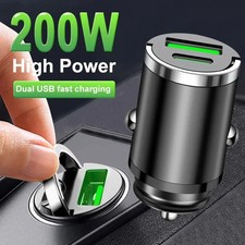 Fast Car Charger 2 USB Port For Iphone Samsung Cigarette Lighter Socket Adapter