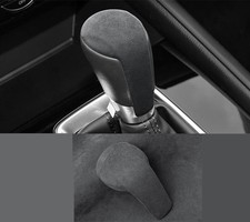 For Mazda 3 2015-2018 Black Suede Gear Lever Shift Knob Cover Trim Decoration
