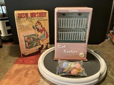Vintage Cragstan Toys Tin Battery Operated Automatic Dish Washer 1960s Japan