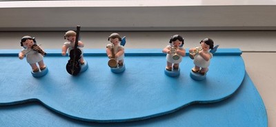 *guter Zustand* Engelskapelle (blaue Flügel) verschiedene Figuren (Weihnachten)