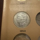 1892 O Morgan Silver Dollar