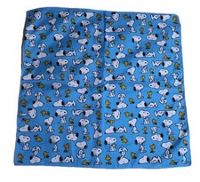 Peanuts Snoopy Woodstock Blue Large Bandana 20" Polyester 100 New Free Ship