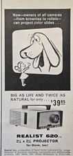Realist 620 Color Slide Projector Milwaukee WI Vintage Print Ad 1957
