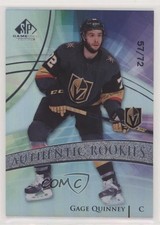 2020-21 Upper Deck SP Game Used Authentic Rookies 57/72 Gage Quinney #139 1o3