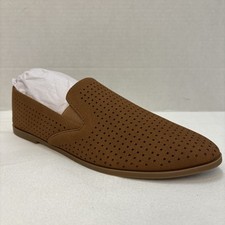 Journee Collection Womens Lucie Slip On Almond Toe Loafer - Tan Brown Size 10