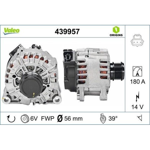 Alternateur Valeo 439957 à haute efficacité énergétique pour Ford Focus