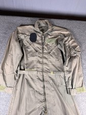 VTG US Military Coveralls Mens 38 Green Twill CWU-27/P Flyers Flight Jumpsuit