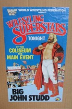 Vintage 1985 LJN Wrestling Superstars Big John Studd WWF WWE Toy Poster