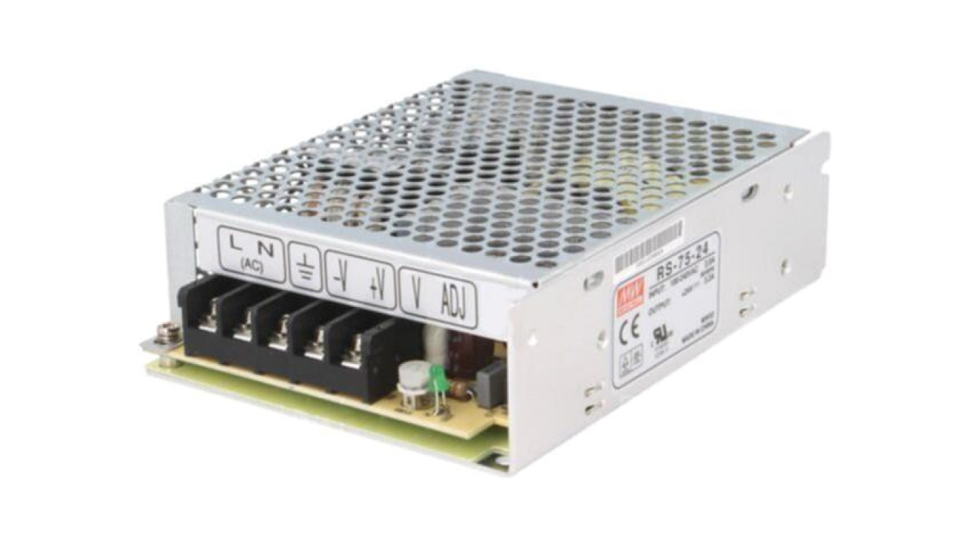 Switching power supply, for installation, modular, 75W RS-75-24