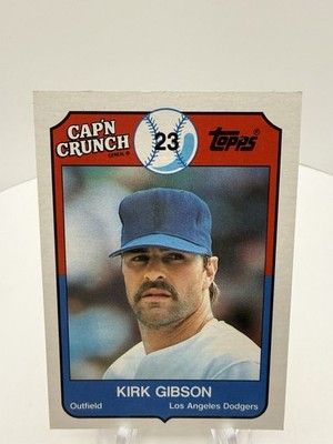 1989 Topps Cap'n Crunch Kirk Gibson Los Angeles Dodgers #2 D12