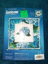 Janlynn Hydrangeas Counted Cross Stitch Kit Made in USA 12 x 12 New 013-0322