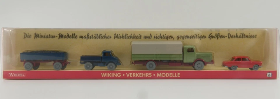 Wiking 1:87 PMS Verkehrsmodelle A.S.S H0 WVM 22 189064 Unimog LKW PKW Set OVP