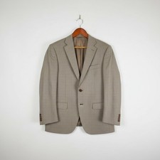 VTG Lauren Ralph Lauren Wool Silk Blazer Coat Mens 42 S Tan Macys