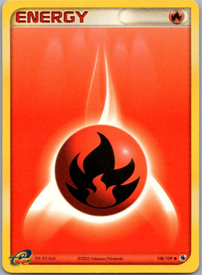 FIRE ENERGY 108/109 EX Ruby & Sapphire Pokemon ENERGY WOTC Card EX