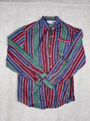 Vintage The Southbridge Collection Shirt Womens 13/14 Multi Stripe Long Sleeve