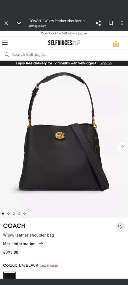 Coach Willow Bucket Bag Black And Deep Plum - Image 1 of 4