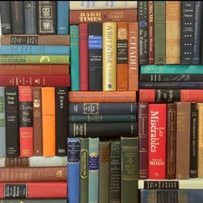 Lot of 10 Vintage Real Hardcover Books Home Decor Prop Set Shelf Staging