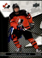 Jared Mcisaac Signed Autograph 2018 UD Canada Juniors card 24 Detroit Red Wings