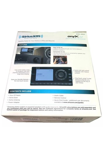 Sirius XM Onyx Ez XEZ1H1 Satellite Dock & Play Radio Receiver w/ Home Kit New - Picture 3 of 5