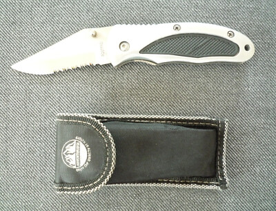 Adventuridge Taschenmesser 7,5 cm Klinge Rostfrei Einhandmesser mit Gürteltasche