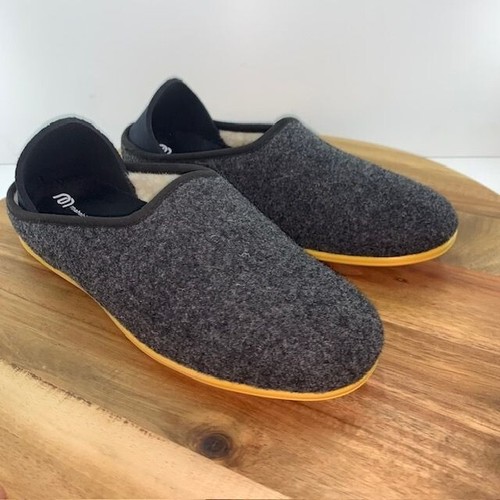 Mahabis Classic Wool Slippers Yellow Grey M 9.5 - 10 W 11.5 - 12 CL150108 - Picture 7 of 13